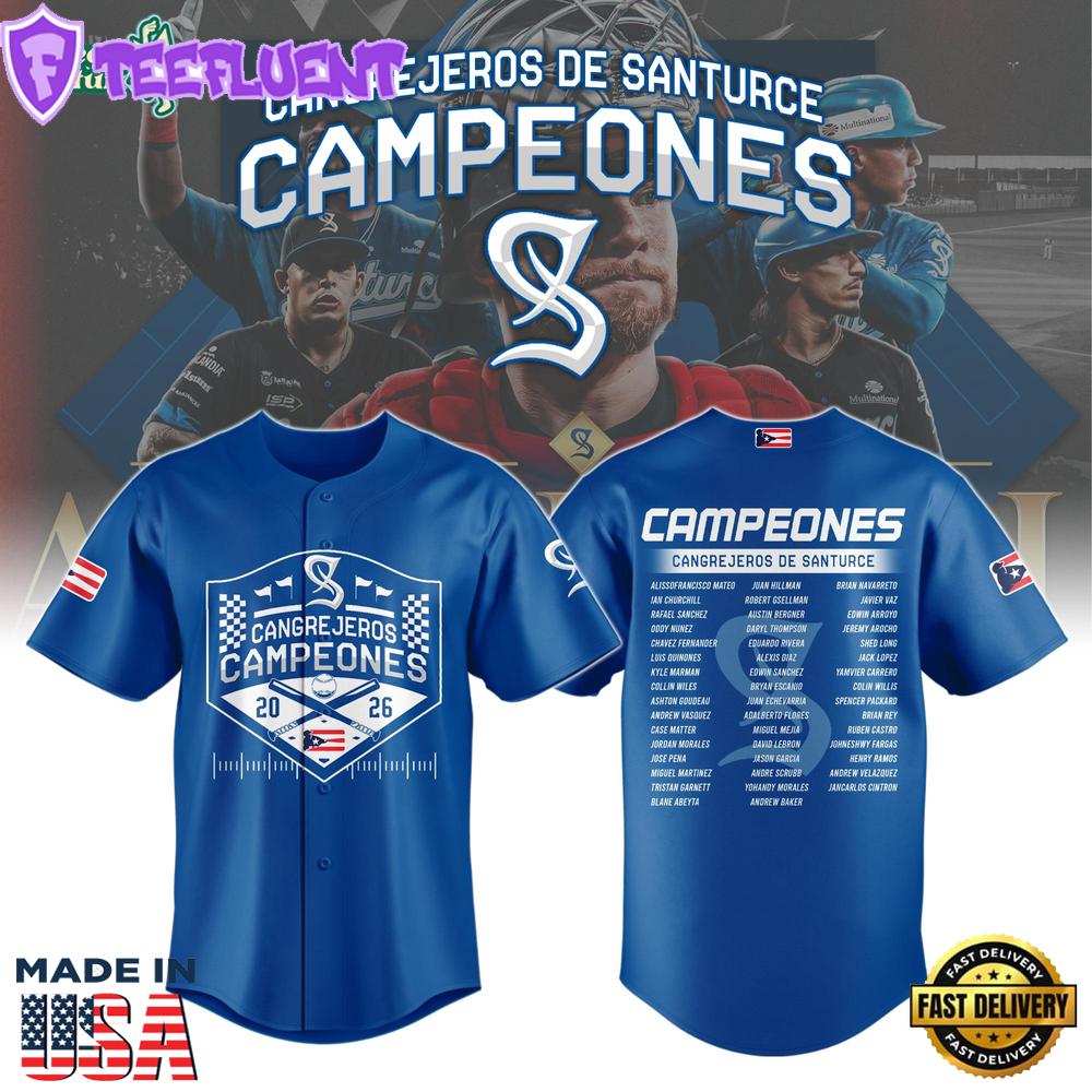 Cangrejeros Special “Campeón de la LBPRC” 2026 Limited Edition Jersey – Blue
