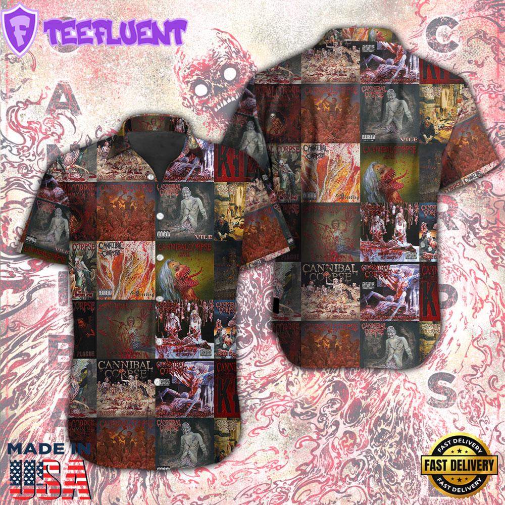 Cannibal Corpse Short Sleeve Dress Shirt For Man And Women