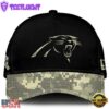 Carolina Panthers 2024 Salute to Service Club Black Camo Cap Gift For Veteran
