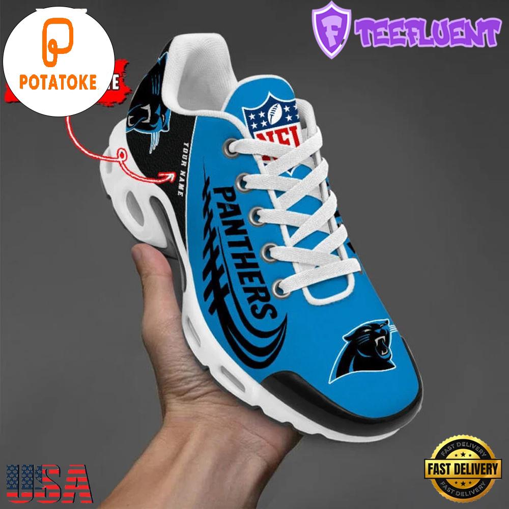 Carolina Panthers Custom Name Air Cushion Sports Shoes Air Max Plus Shoes