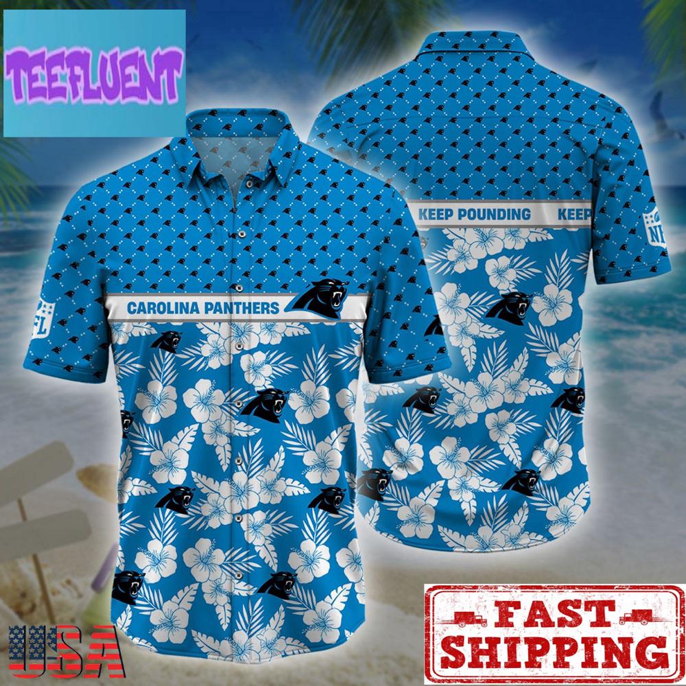 NFL Carolina Panthers Palm Leaves Hawaiian Shirt , Summer Hawaiian Shirts NFL Carolina Panthers Palm Leaves Hawaiian Shirt , Summer Hawaiian Shirts