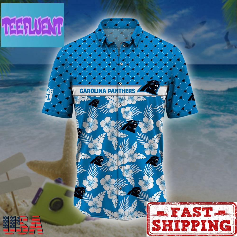 NFL Carolina Panthers Palm Leaves Hawaiian Shirt , Summer Hawaiian Shirts NFL Carolina Panthers Palm Leaves Hawaiian Shirt , Summer Hawaiian Shirts