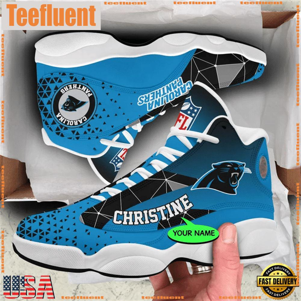 Carolina Panthers NFL Personalized Jordan 13 Shoes
