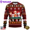 Cat Cartoon Cute Noel Mc Ugly Christmas Red Brown