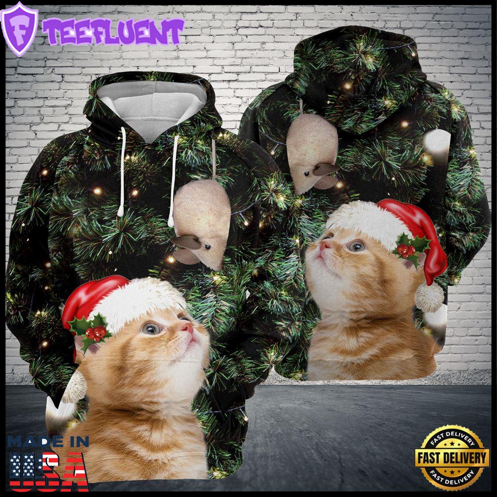 Cat Christmas Hoodie All Over Print