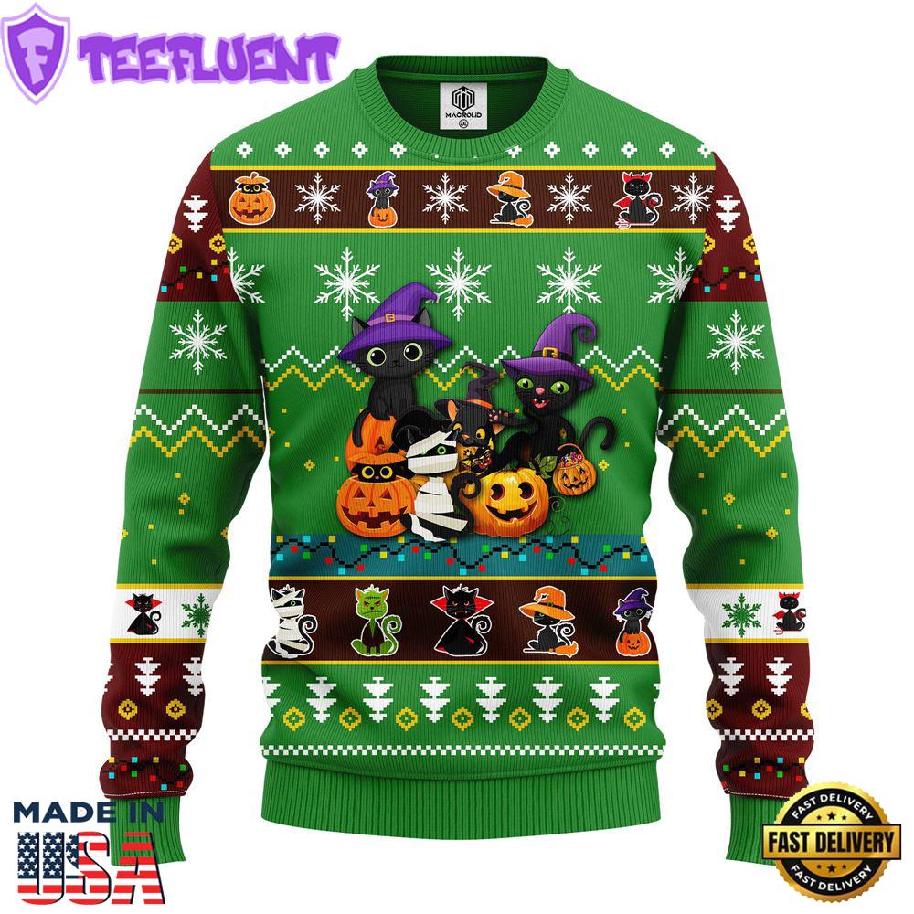 Cat Cute Witcher Noel Mc Ugly Christmas Green