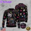 Cat Sugar Skull Ugly Christmas Sweater