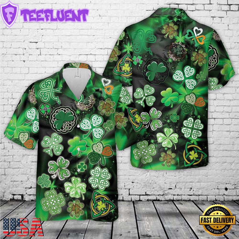 Celtic Shamrock St Patrick's Day Hawaiian Shirt