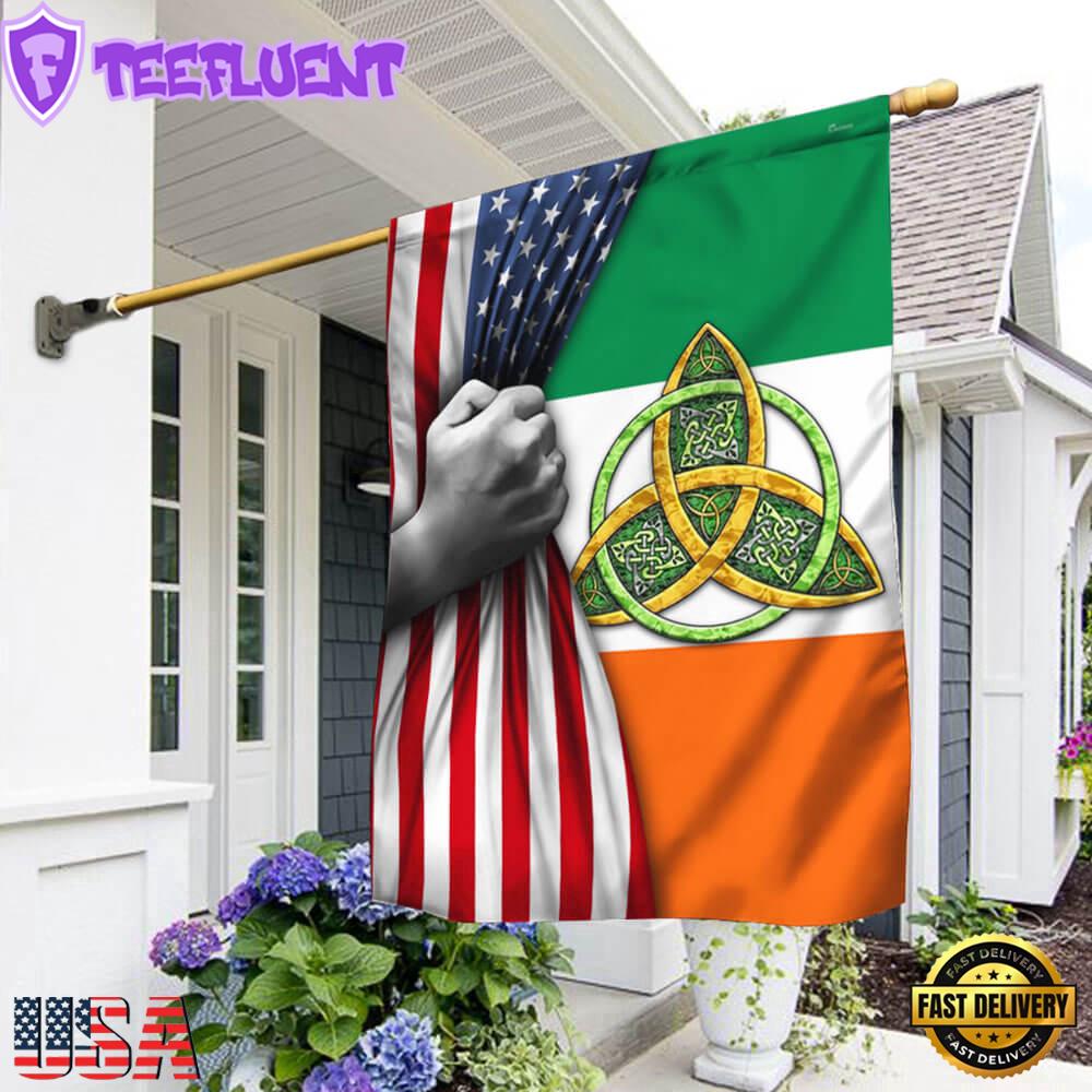 Celtic Trinity Irish American House And Garden Flag