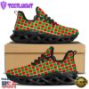 Checkered Merry Christmas Print Pattern Black Max Soul Shoes