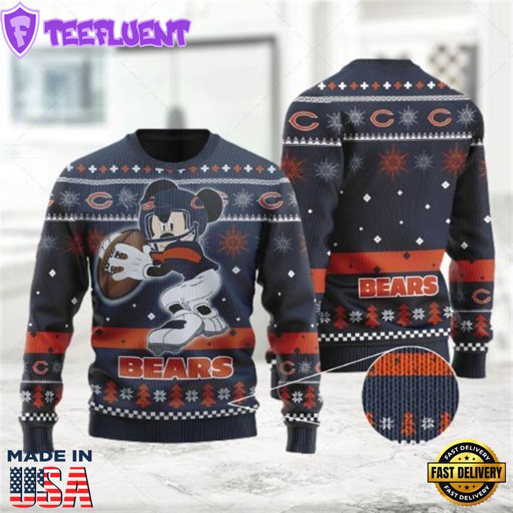 Chicago Bears Mickey Mouse Funny Disney Ugly Christmas Sweater
