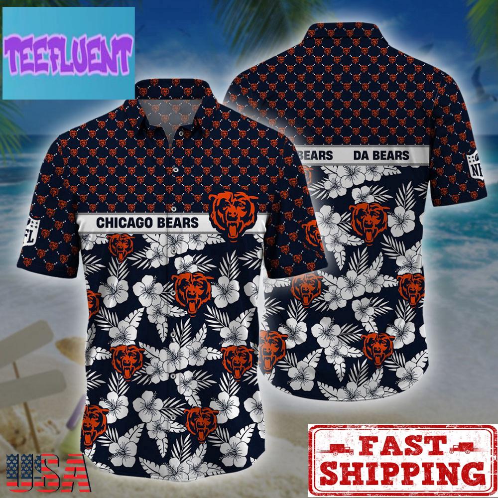 NFL Chicago Bears Palm Leaves Hawaiian Shirt , Summer Hawaiian Shirts NFL Chicago Bears Palm Leaves Hawaiian Shirt , Summer Hawaiian Shirts