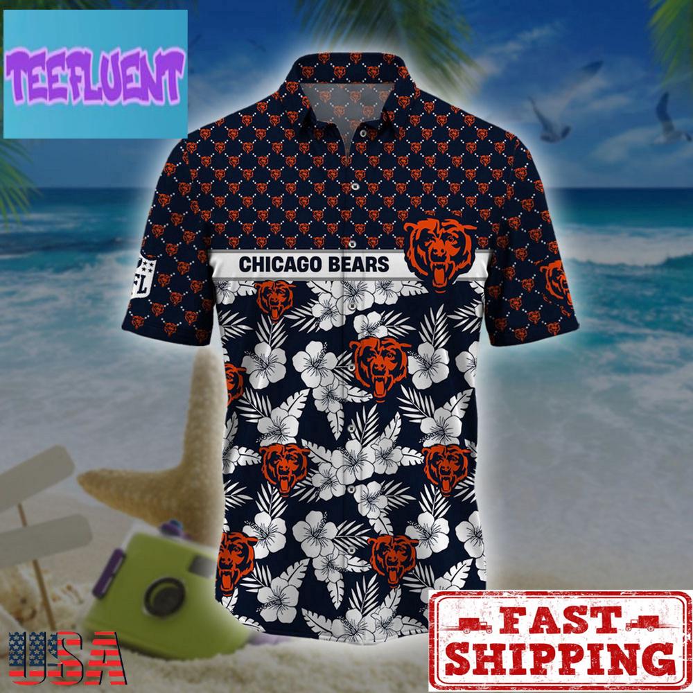 NFL Chicago Bears Palm Leaves Hawaiian Shirt , Summer Hawaiian Shirts NFL Chicago Bears Palm Leaves Hawaiian Shirt , Summer Hawaiian Shirts
