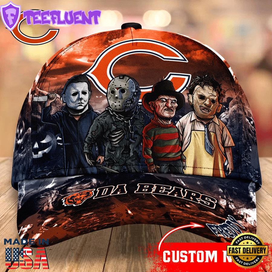 Chicago Bears NFL Personalized Trending Cap Mixed Horror Movie Characters