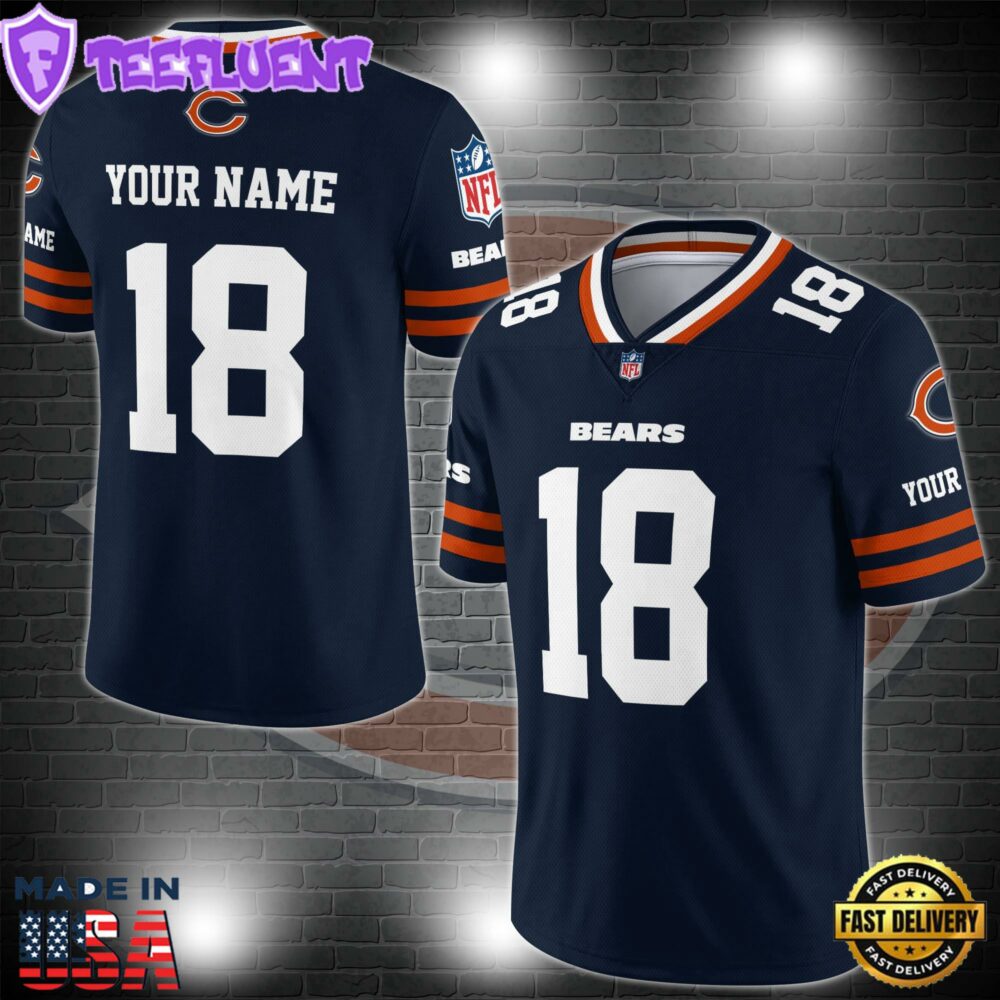 Chicago Bears Personalized V-neck Football Jersey Sport Gifts For Fan