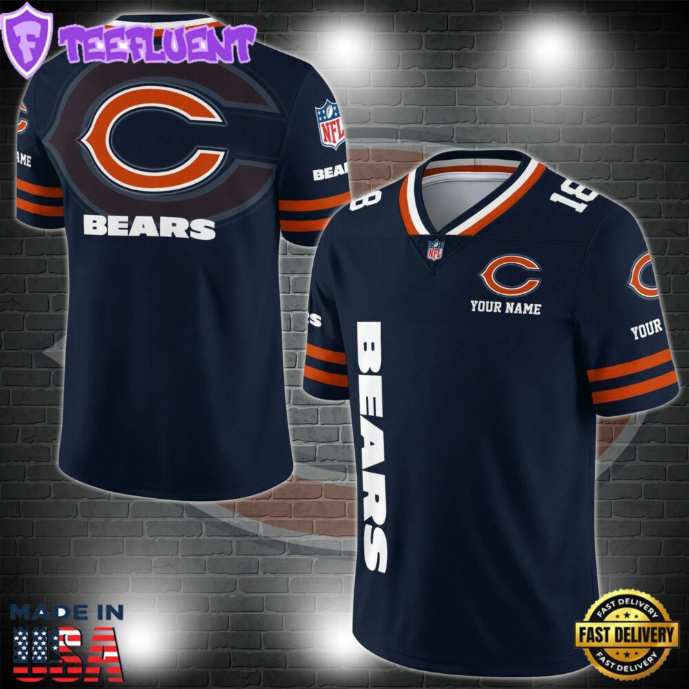 Chicago Bears Personalized V-neck Football Jersey Sport Gifts For Fan AZCVFJ027