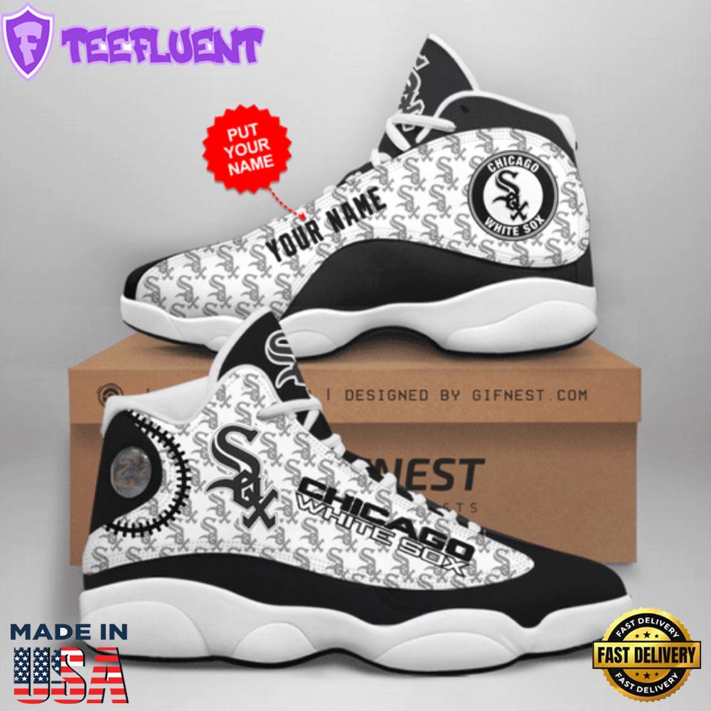 Chicago White Sox Custom Name Air Jordan 13 Sneakers