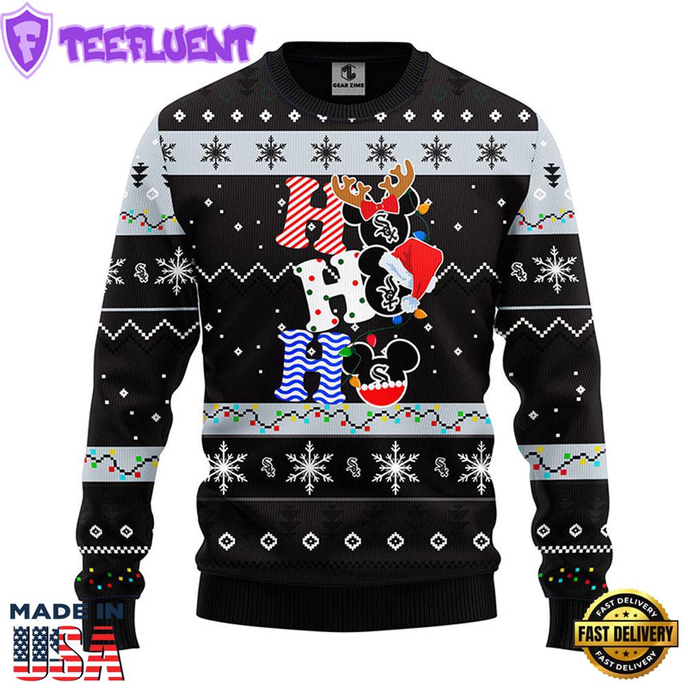 Chicago White Sox Hohoho Mickey Christmas Ugly Sweater