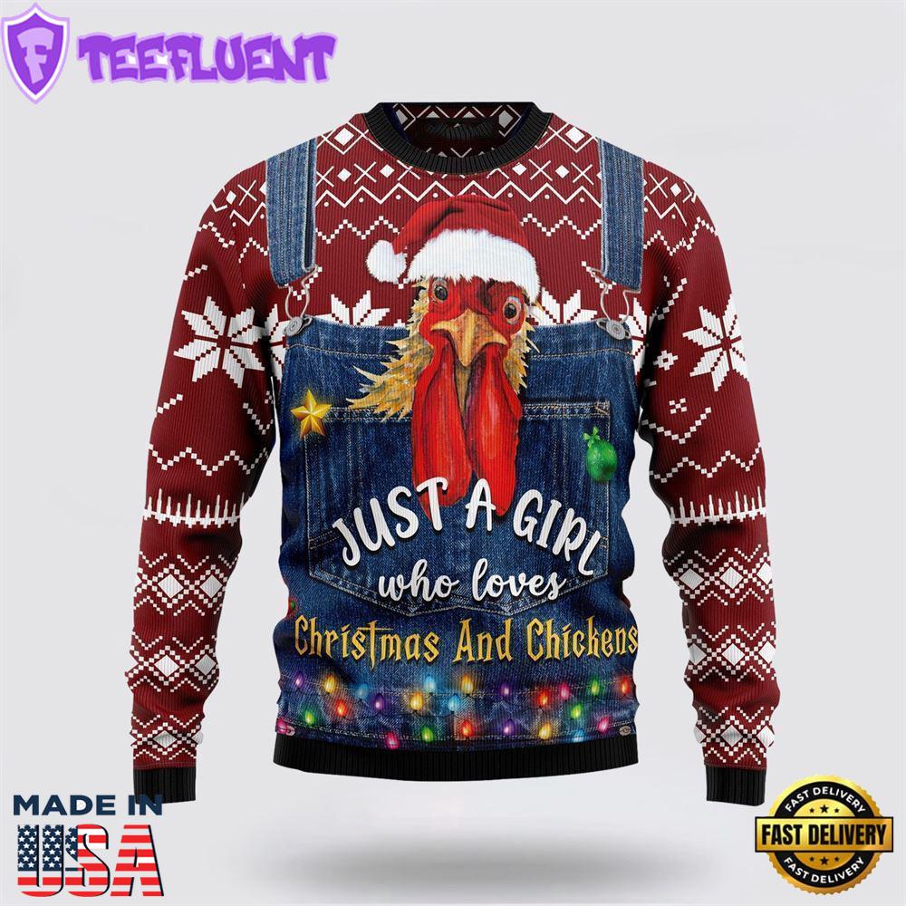 Chicken Ugly Christmas Sweater