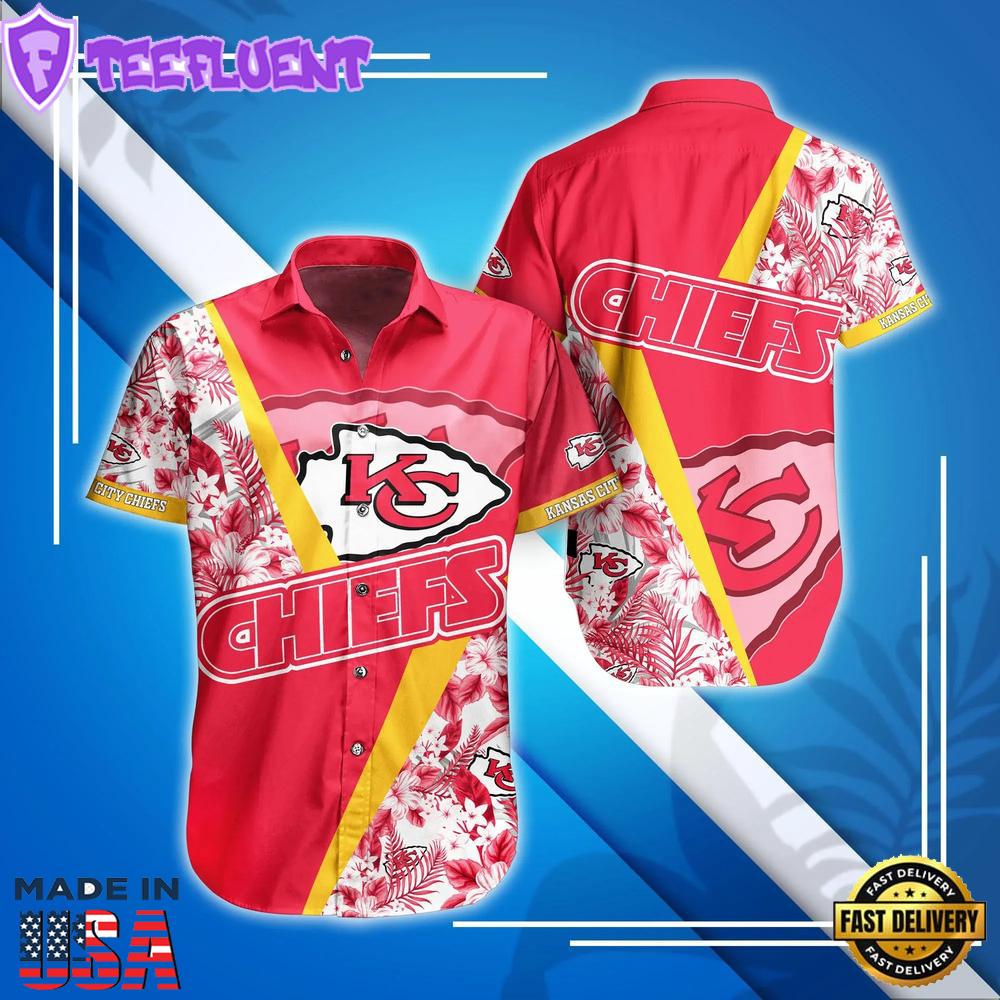 Chiefs Kingdom with red and tropical Hawaiian Shirt