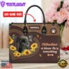 Chihuahua Dog Kisses Fix Everything Leather Handbag