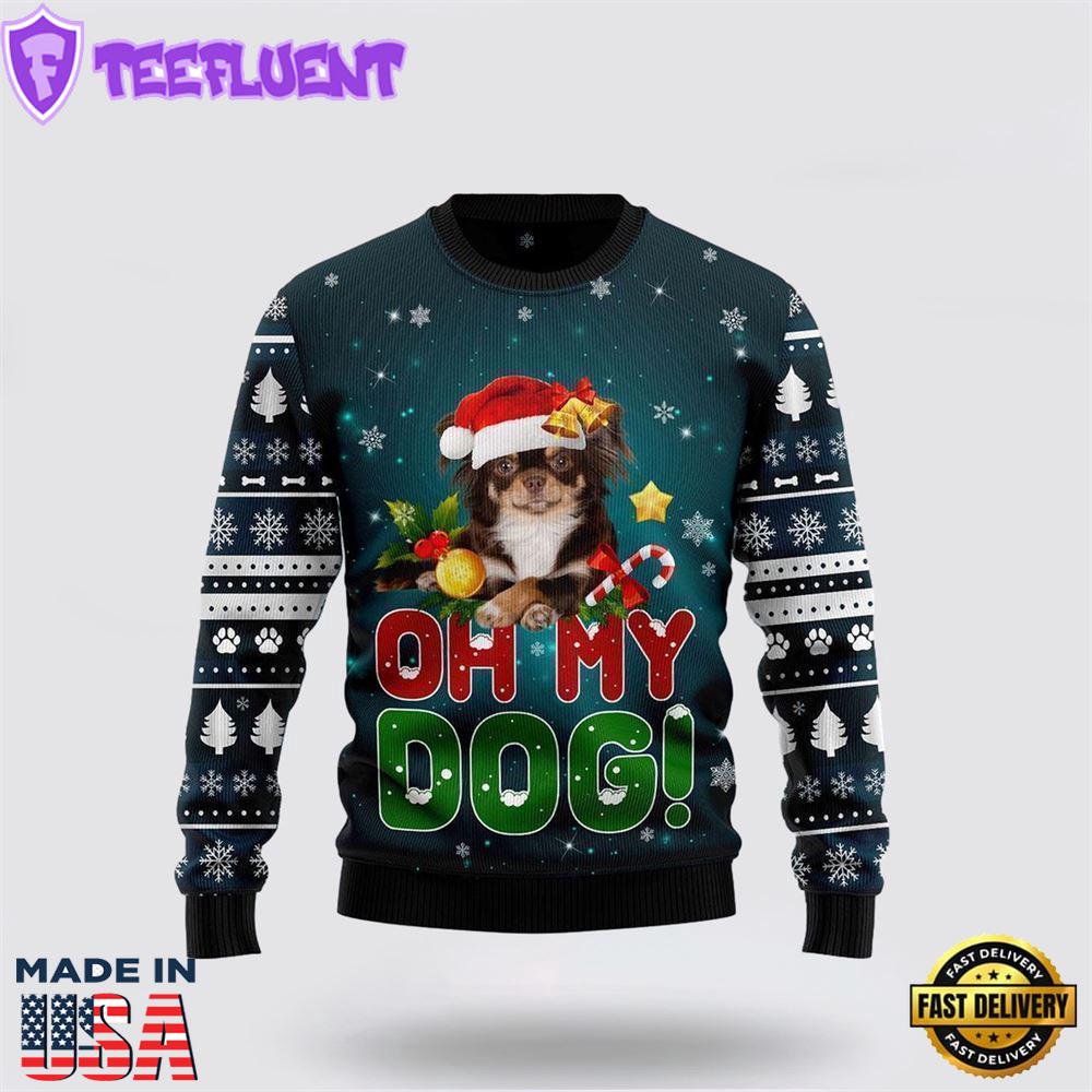 Chihuahua Oh My Dog Ugly Christmas Sweater For Men And Women