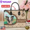 Chinese Creasted Dog Duccy Dog Lover Leather Handbag