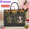 Chinese Creasted Dog Just A Girl Who Loves Dogs Leather Handbag