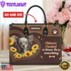 Chinese Creasted Dog Kisses Fix Everything Leather Handbag
