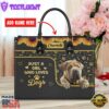 Chinese Shar-Pei Dog Just A Girl Who Loves Dogs Leather Handbag