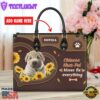 Chinese Shar-Pei Dog Kisses Fix Everything Leather Handbag V020 1