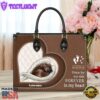 Chocolate Labrador Dog Forever In My Heart Leather Bag