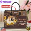 Chow Chow Dog Kisses Fix Everything Leather Handbag