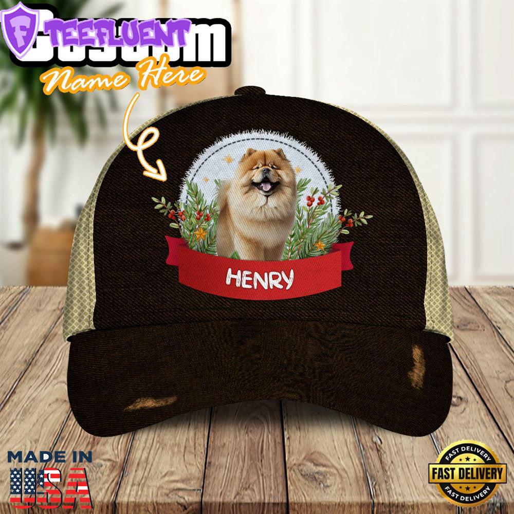 Chow Chow Dog Playful In The Bushes 3D Cap