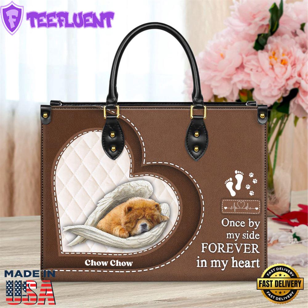Chow Chow Forever In My Heart Leather Bag