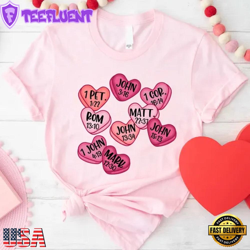 Christian Conversation Hearts Unisex T-Shirt