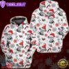 Christmas Cow White Red Christmas Hoodie All Over Print