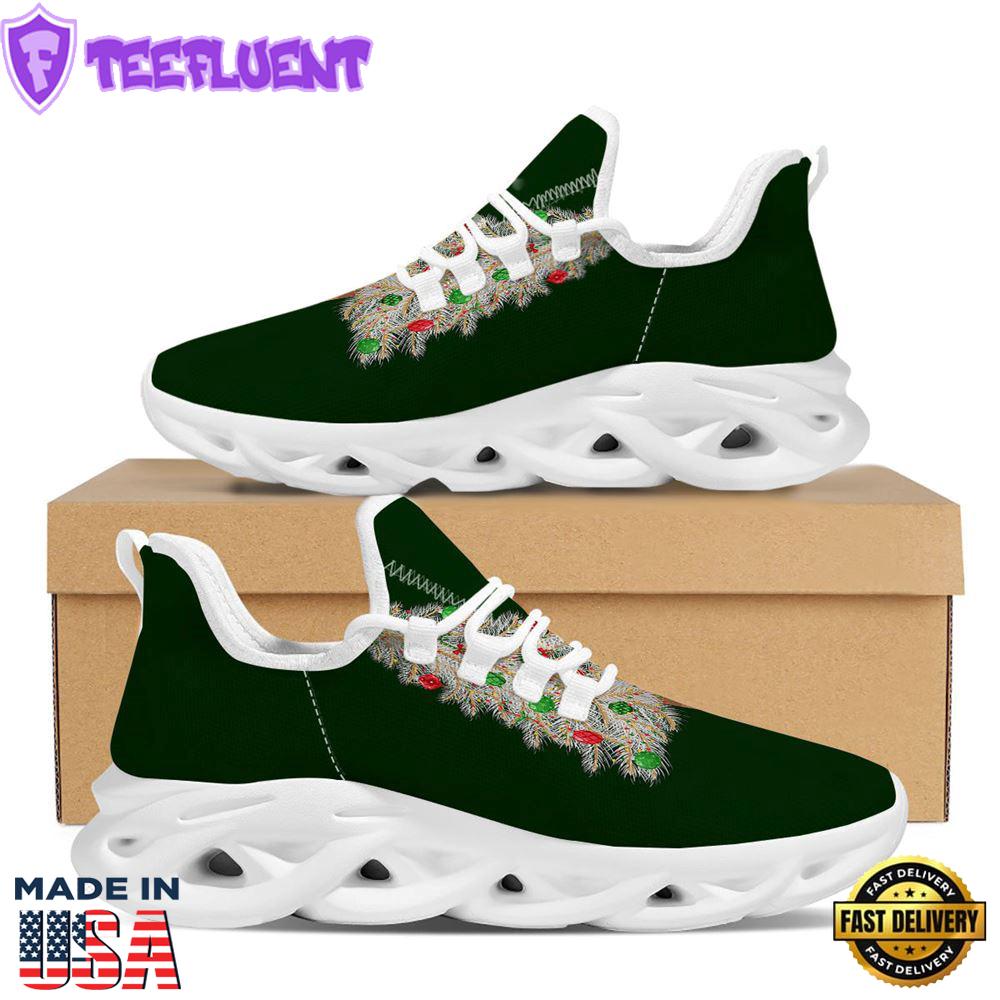 Christmas Decorated Tree Print White Max Soul Shoes