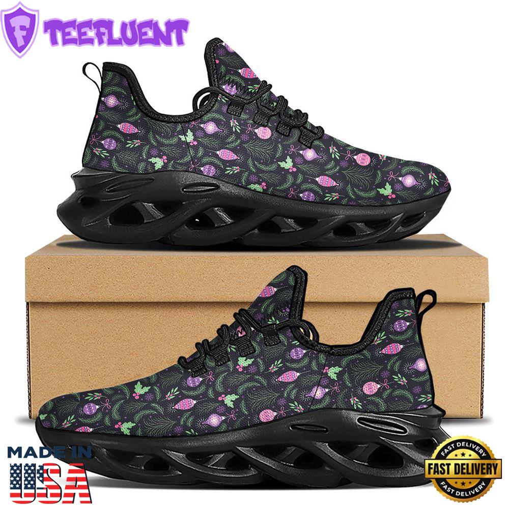 Christmas Decoration Print Pattern Black Max Soul Shoes
