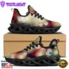 Christmas Defocused Lights Print Black Max Soul Shoes