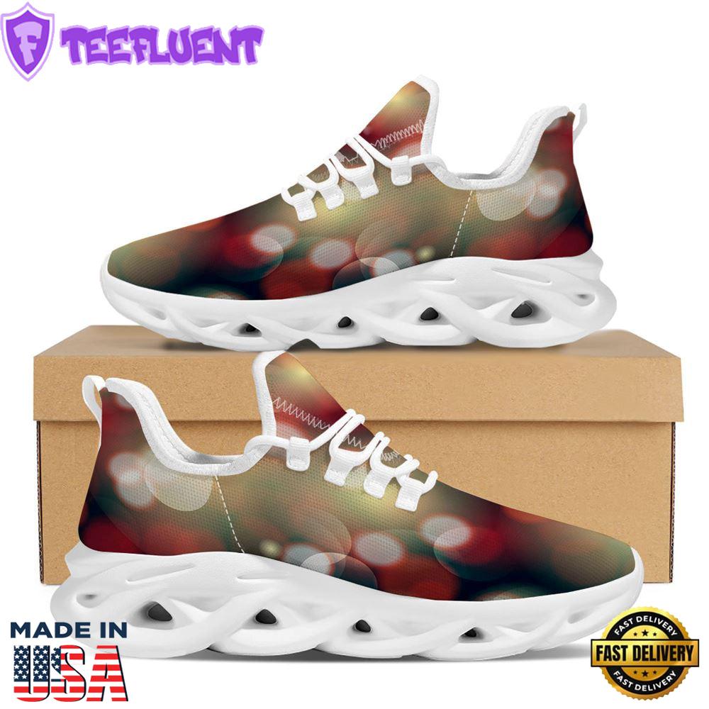 Christmas Defocused Lights Print White Max Soul Shoes
