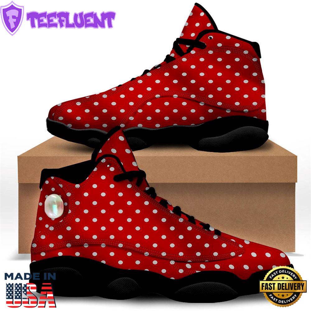 Christmas Dots White And Red Print Jd13 Shoes For Men Women