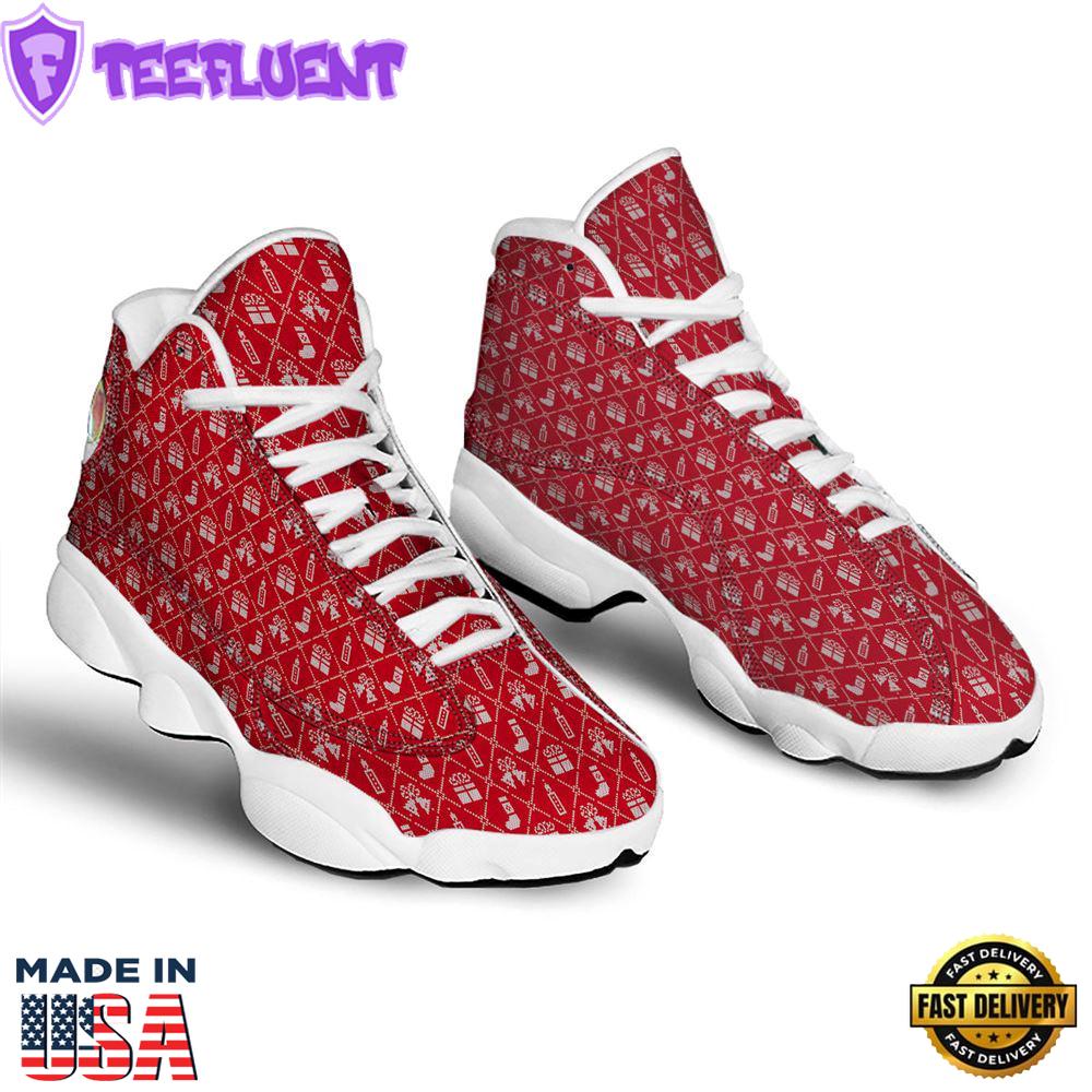Christmas Gift Knitted Print Pattern Jd13 Shoes For Men Women
