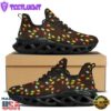 Christmas Lights Print Pattern Black Max Soul Shoes