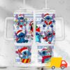 Christmas Lilo And Stitch Disney Cartoon Custom Stanley Quencher 40oz Stainless Steel Tumbler With Handle