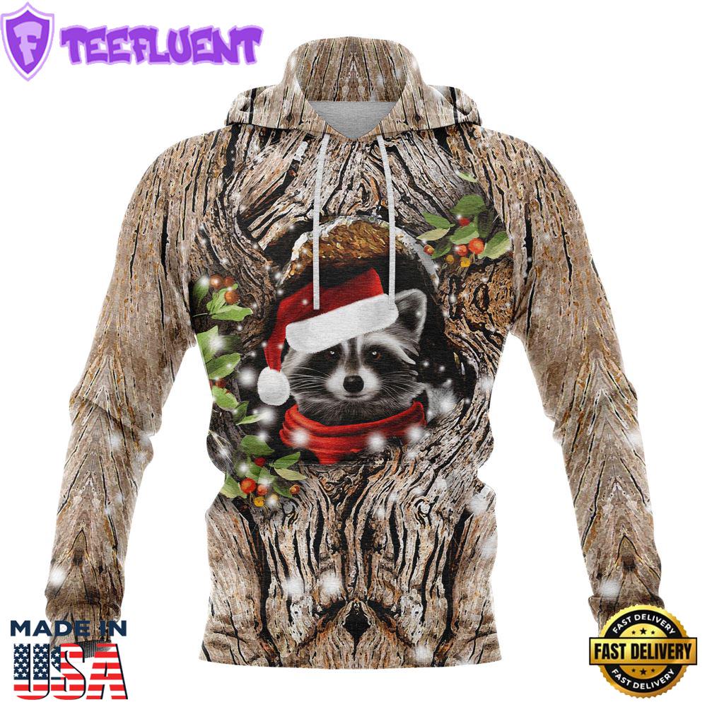 Christmas Raccoon Christmas Hoodie All Over Print