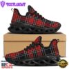 Christmas Red Plaid Scottish Black Max Soul Shoes