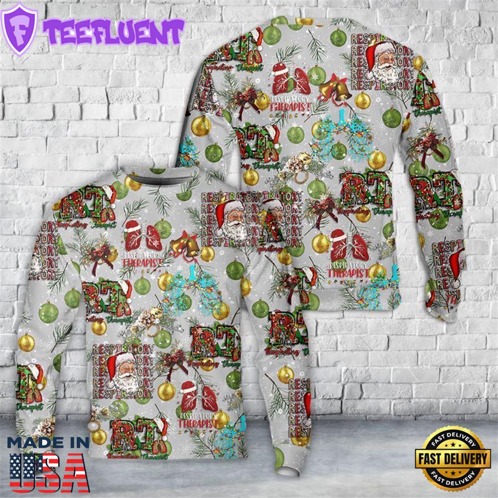 Christmas Respiratory Therapist Ugly Christmas Sweater For Men And Women