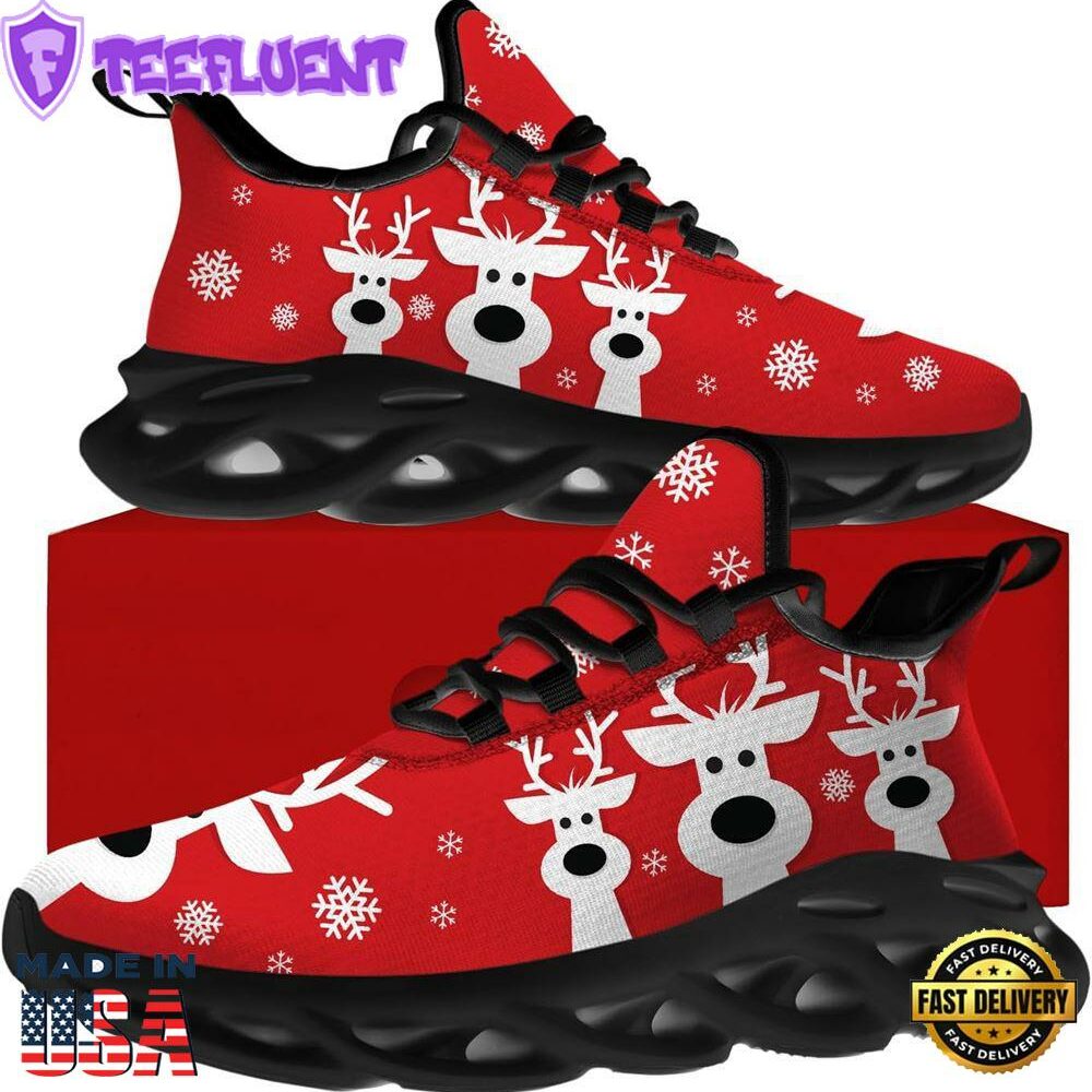 Christmas Running Shoes, Christmas Reindeer Herd Max Soul Shoes