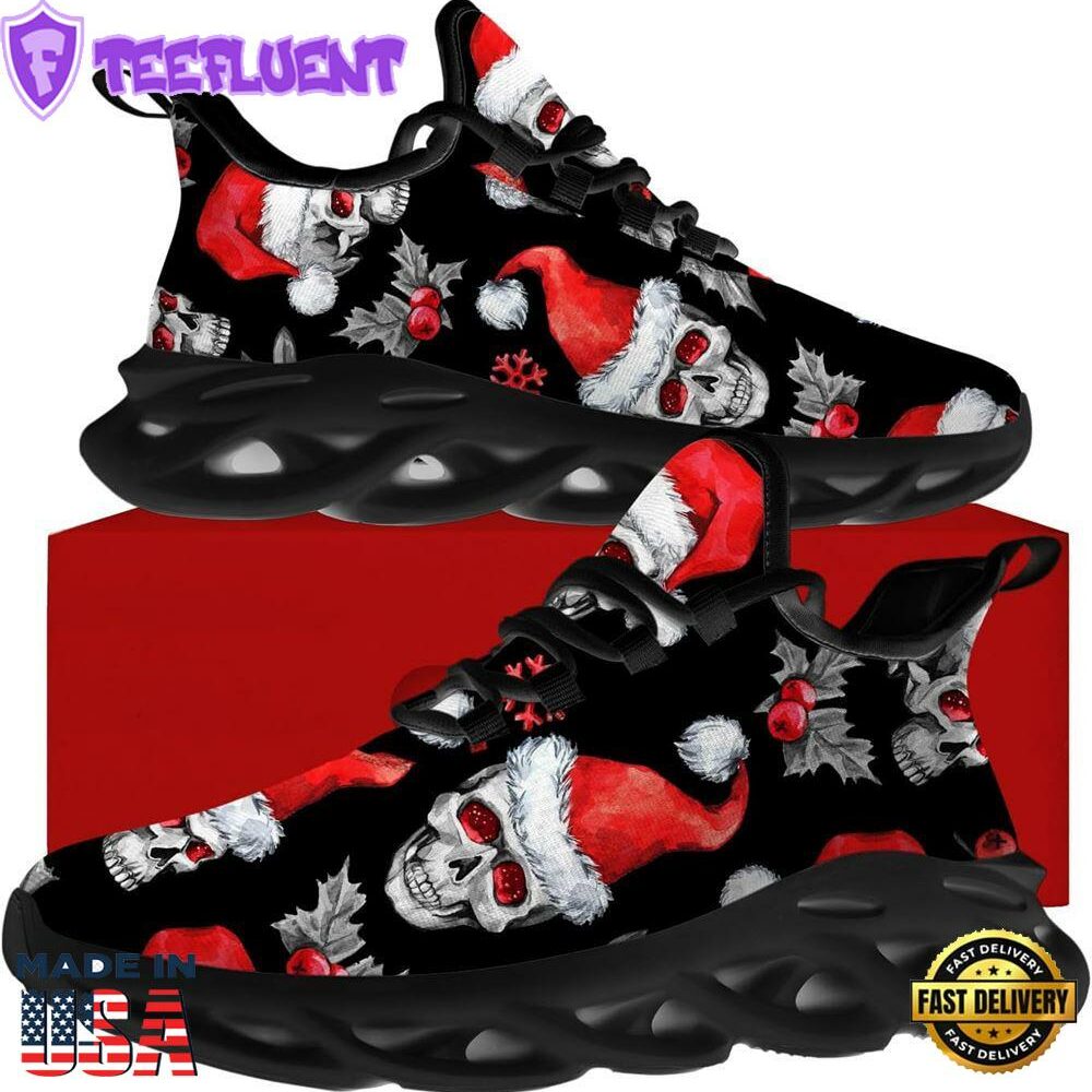 Christmas Running Shoes, Christmas Skull Max Soul Shoes
